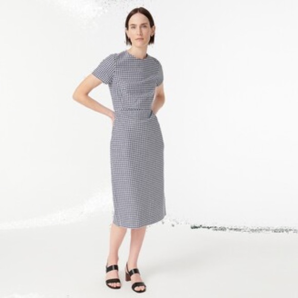 J Crew Gingham Sheath Dress